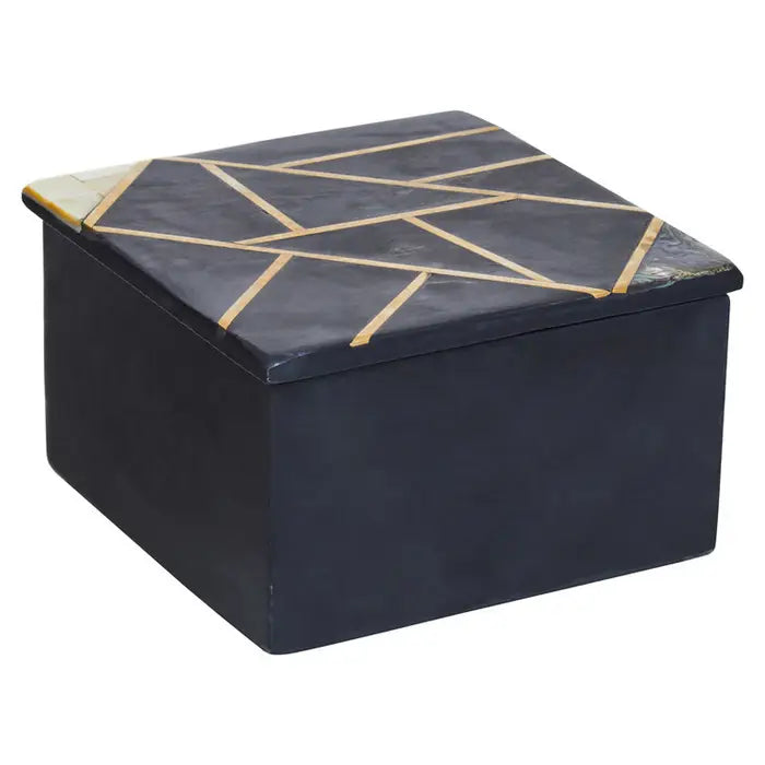 Orian Small Black and Gold Decorative Box | Camden and co luxury homewares
