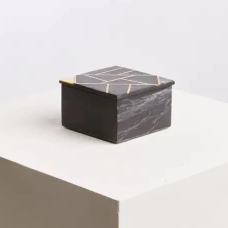 Orian Small Black and Gold Decorative Box | Camden and co luxury homewares
