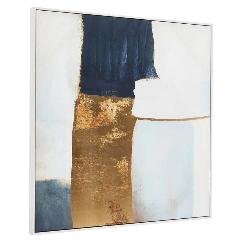 Savoy Navy and Gold Abstract Modern Wall Art Camden and co