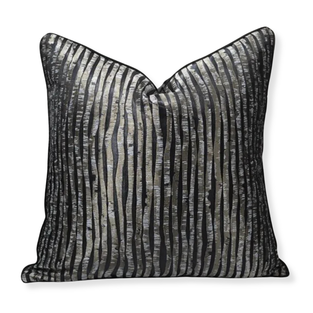 Adrienne Black & Bronze Contrast Sofa Bedroom Luxury Cushion by Camden and Co