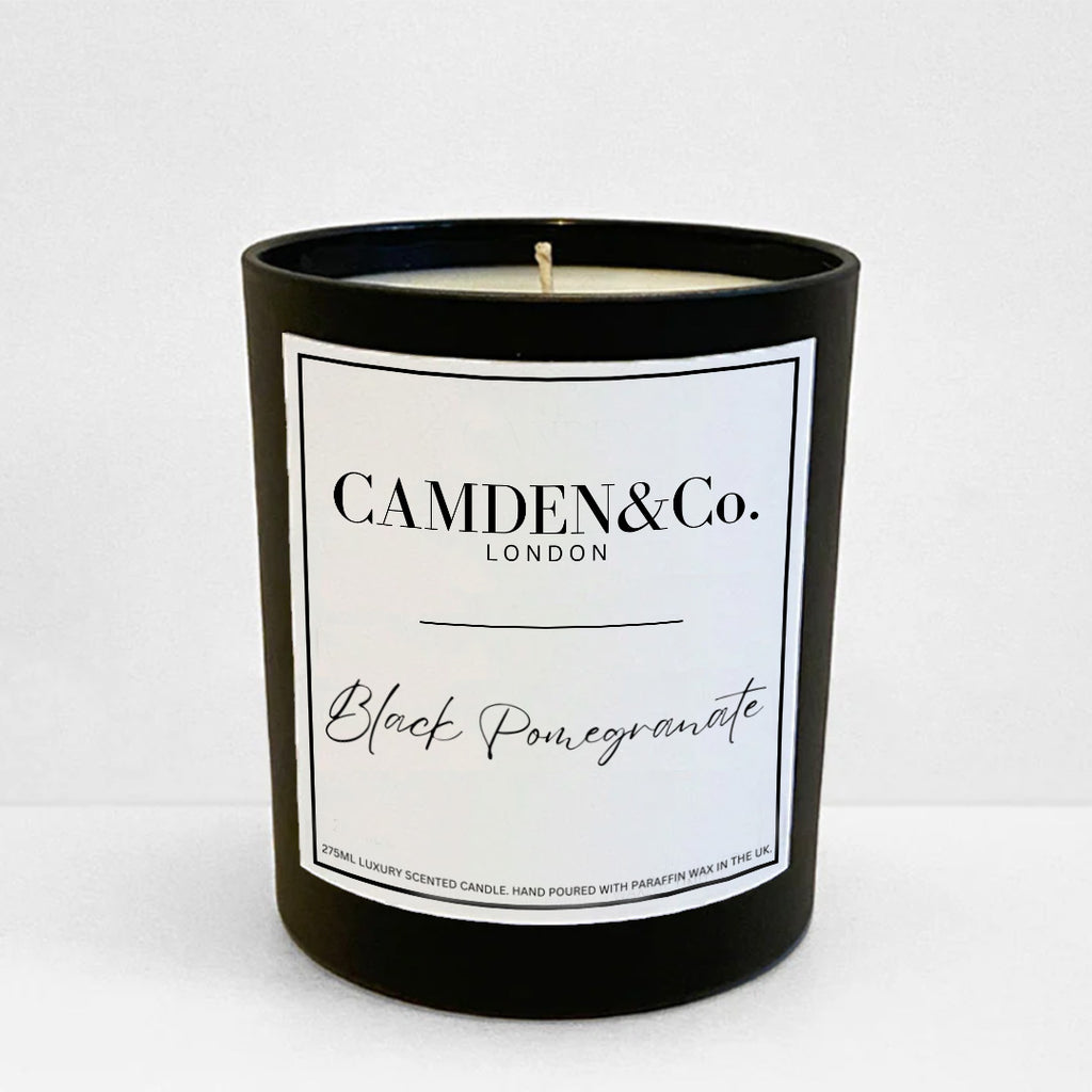 Black Pomegranate Luxury Candle Camden and Co
