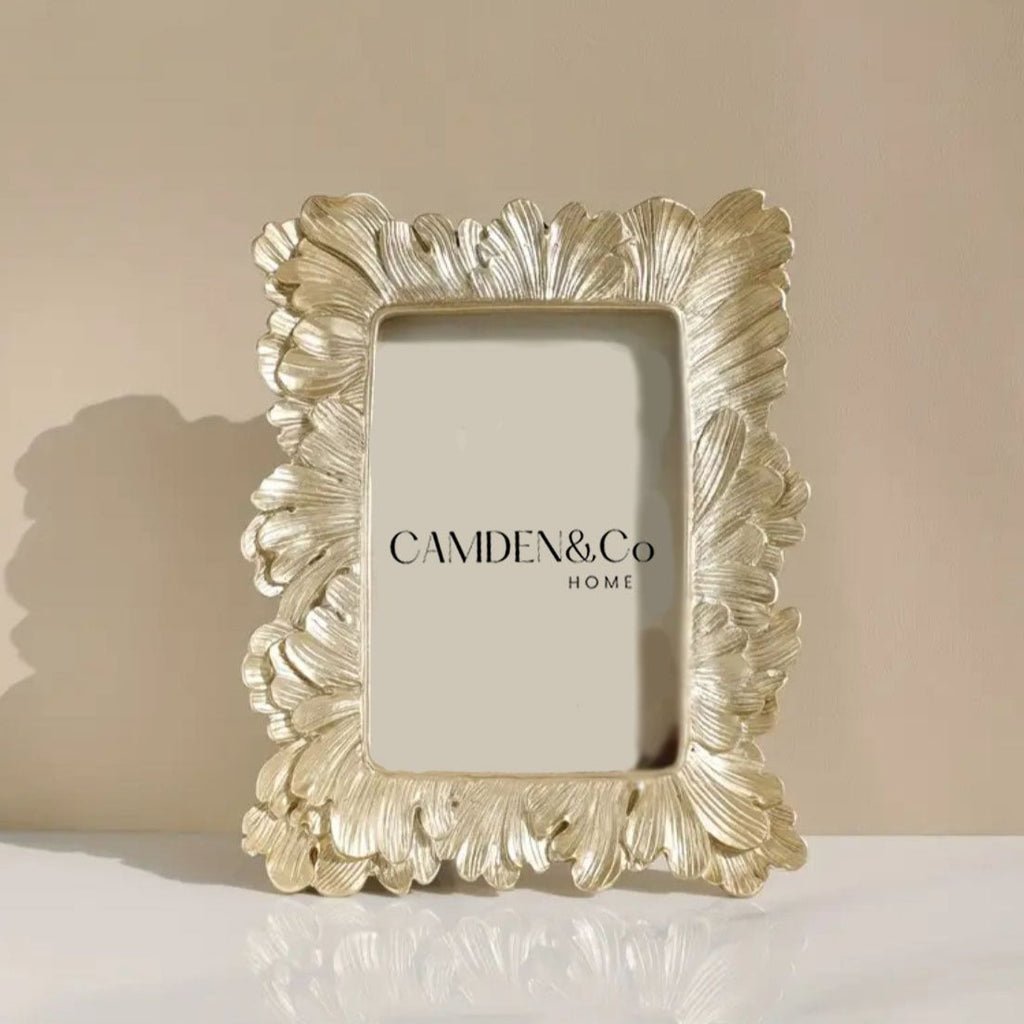 Amira Gold Palm Leaf Photo Frame by Camden and Co