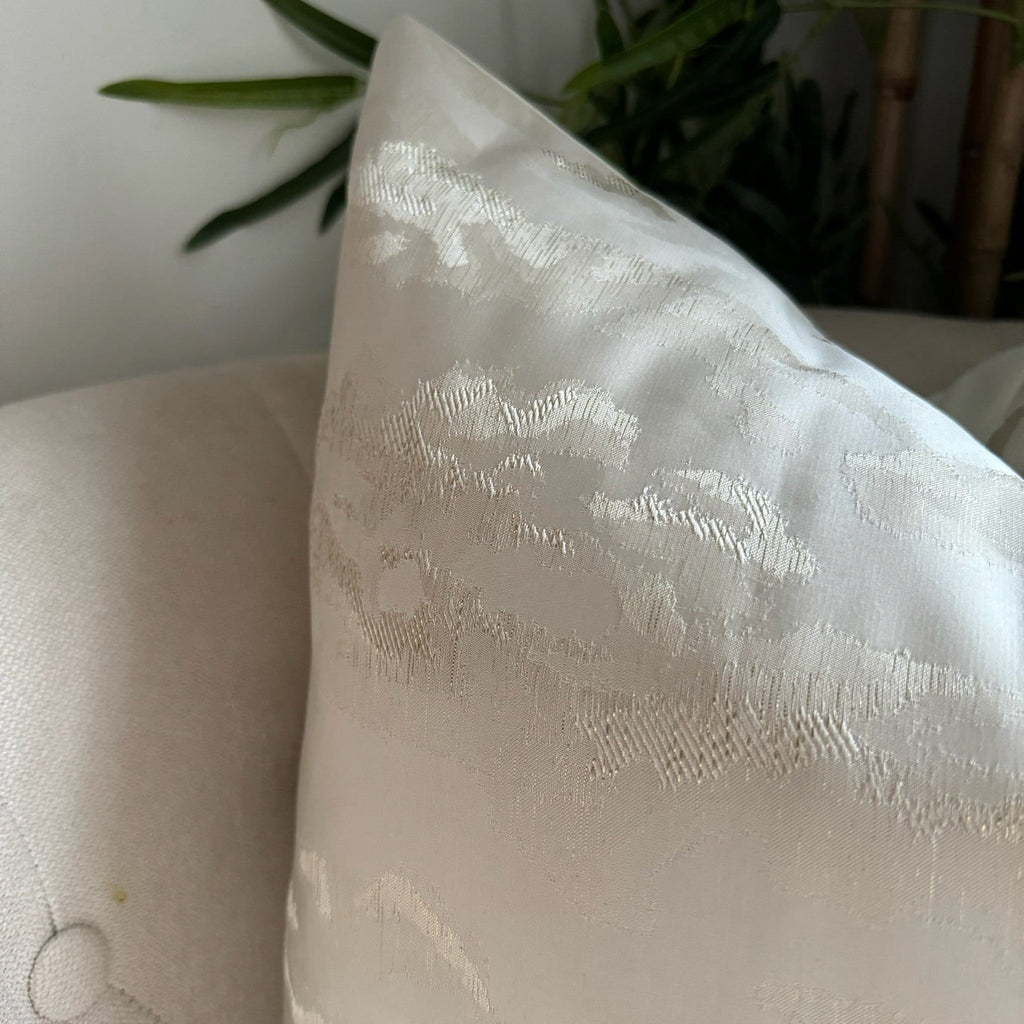 Claudia Cream and Gold Cloud Effect Luxury Cushion by Camden and Co
