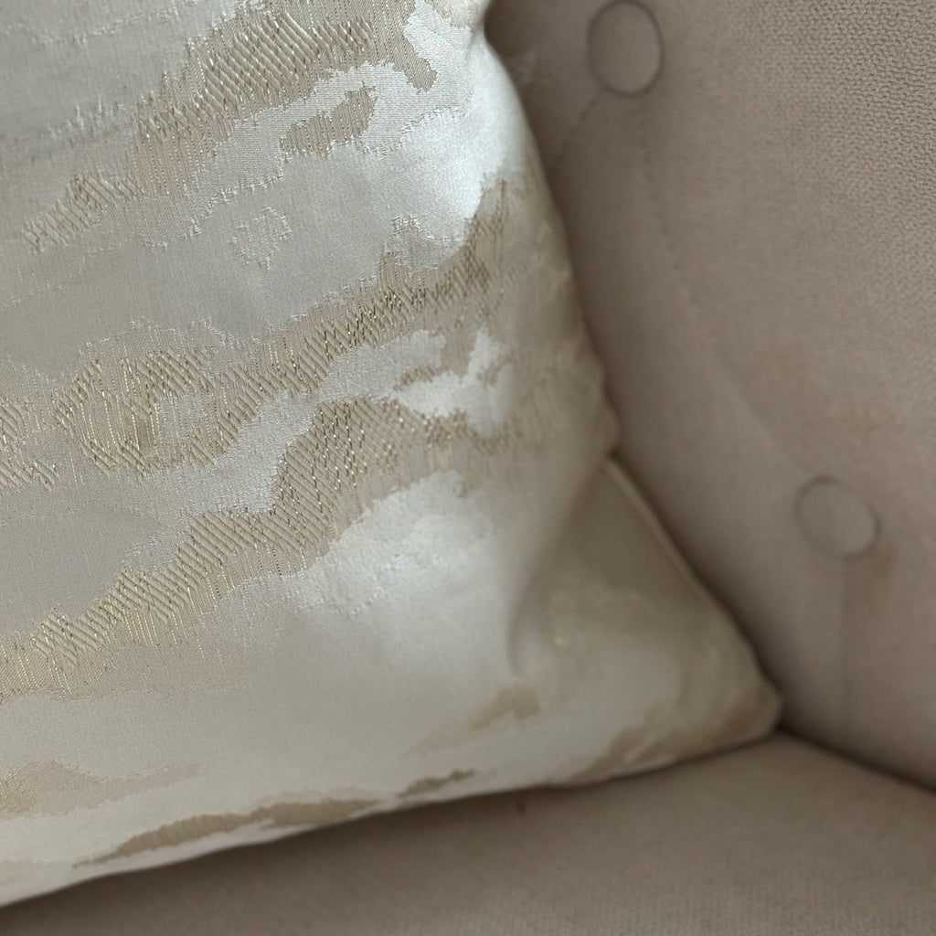 Claudia Cream and Gold Cloud Effect Luxury Cushion by Camden and Co