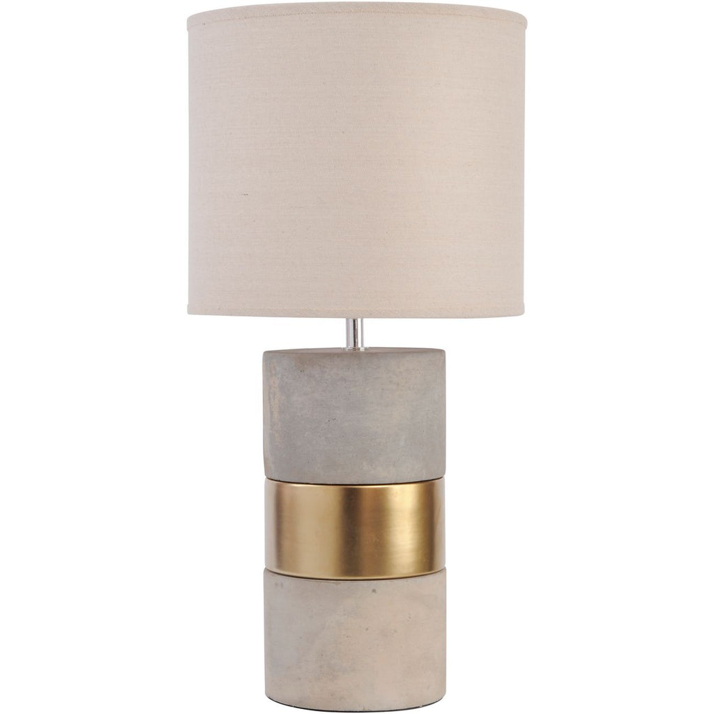 Celeste Concrete and Gold Table Lamp by Camden and Co