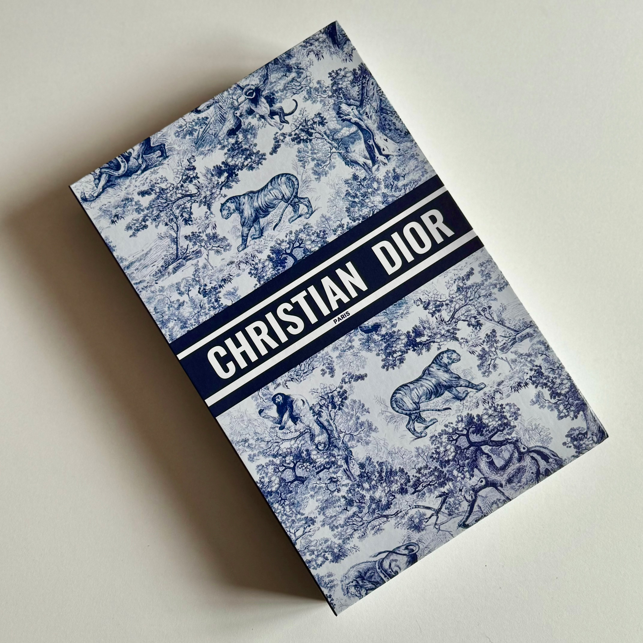 Dior Patterned Blue Designer Faux Coffee Table Book