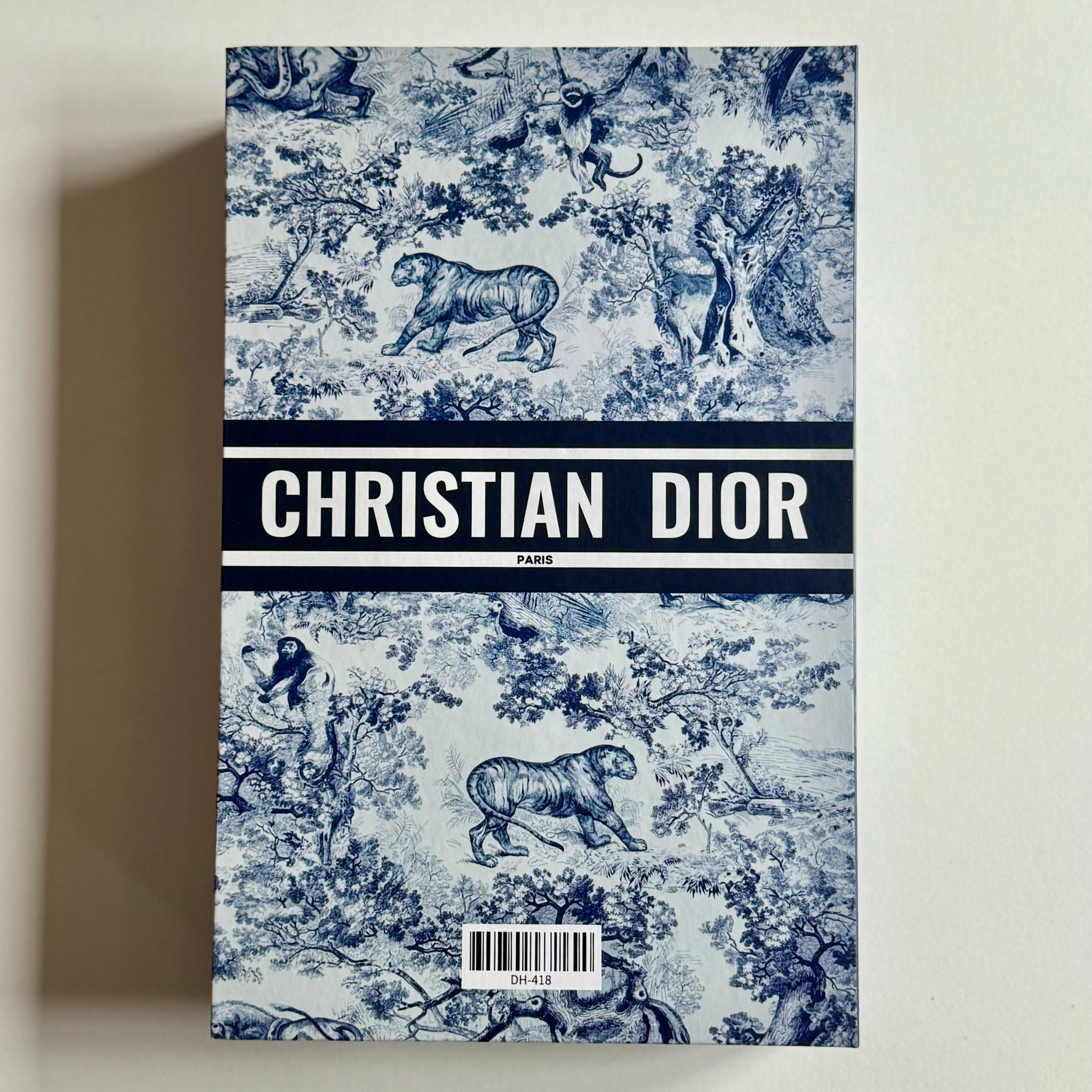Dior Patterned Blue Designer Faux Coffee Table Book
