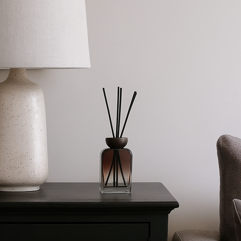 Hayden Smoked Brown Ombre Glass Reusable Reed Diffuser Camden