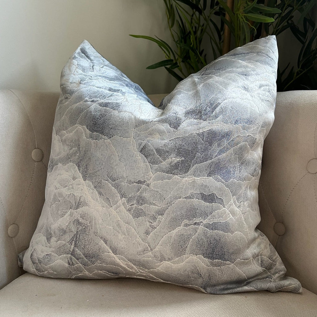 Set Of 4: Nova Grey and Silver Soft Wave Luxury Cushion Camden and Co