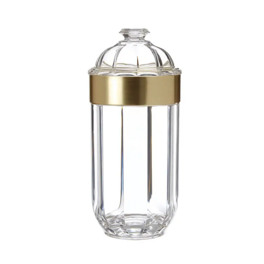 Jinnie Large Acrylic And Gold Cannister by Camden and Co