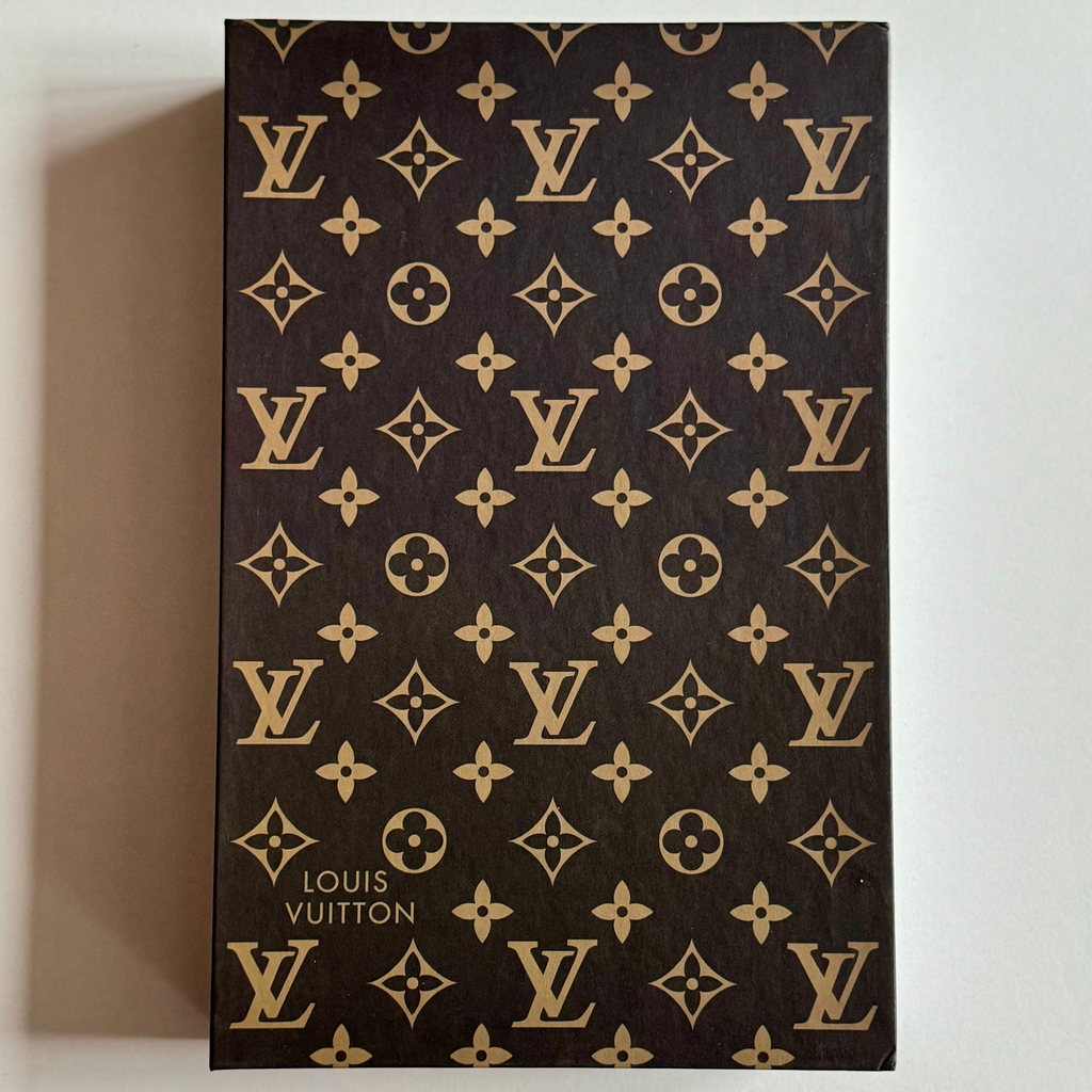Louis Vuitton Brown & Gold Monogram Designer Faux Coffee Table Book Camden and Co