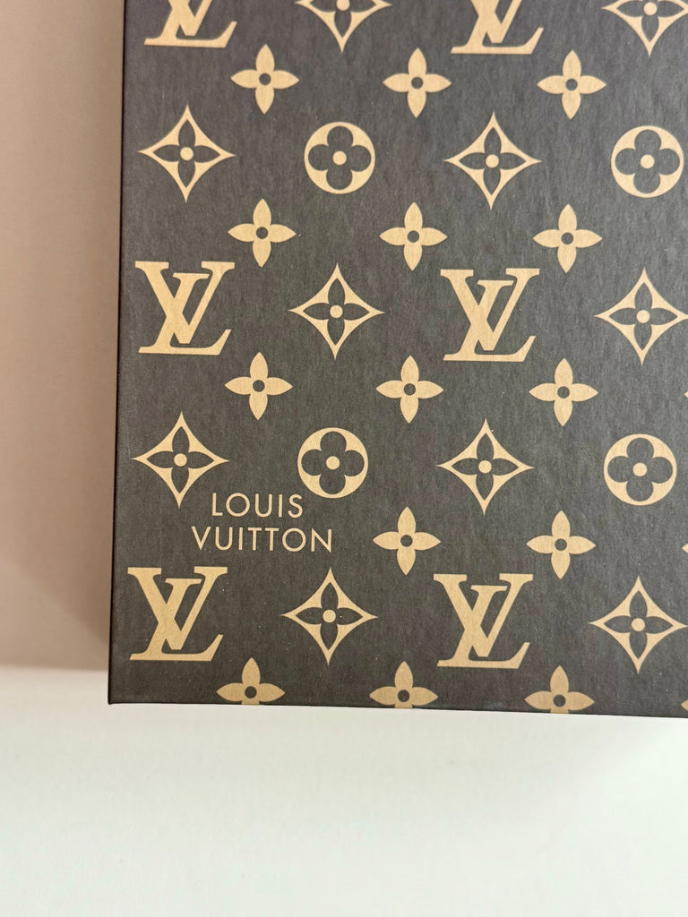 Louis Vuitton Brown & Gold Monogram Designer Faux Coffee Table Book Camden and Co