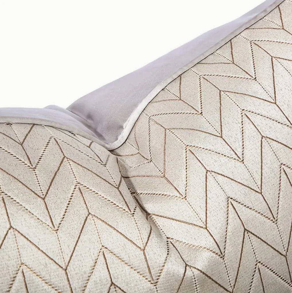 Millie Grey and Silver Chevron Luxury Sofa and Bedroom Cushion Camden and Co