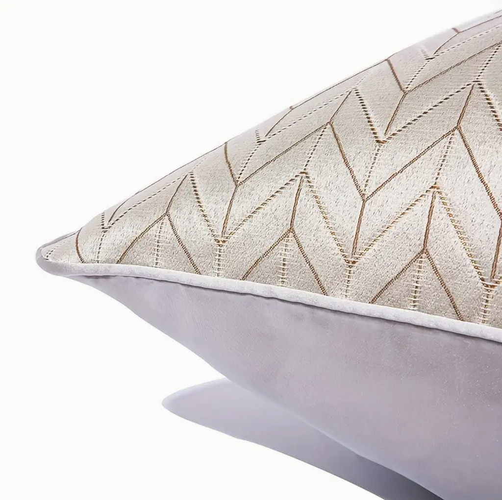 Millie Grey and Silver Chevron Luxury Sofa and Bedroom Cushion Camden and Co
