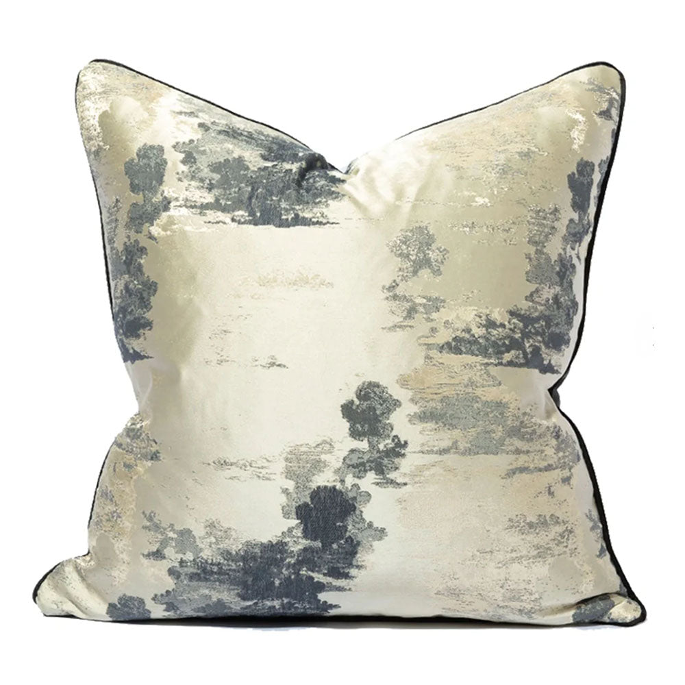 Pair of Black and Cream Abstract Cloud Cushions | Cushion Sets | Camden and Co