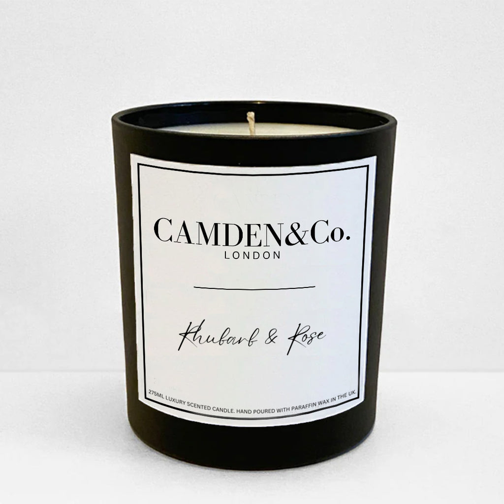 Rhubarb & Rose Luxury Scented Candle Camden and co