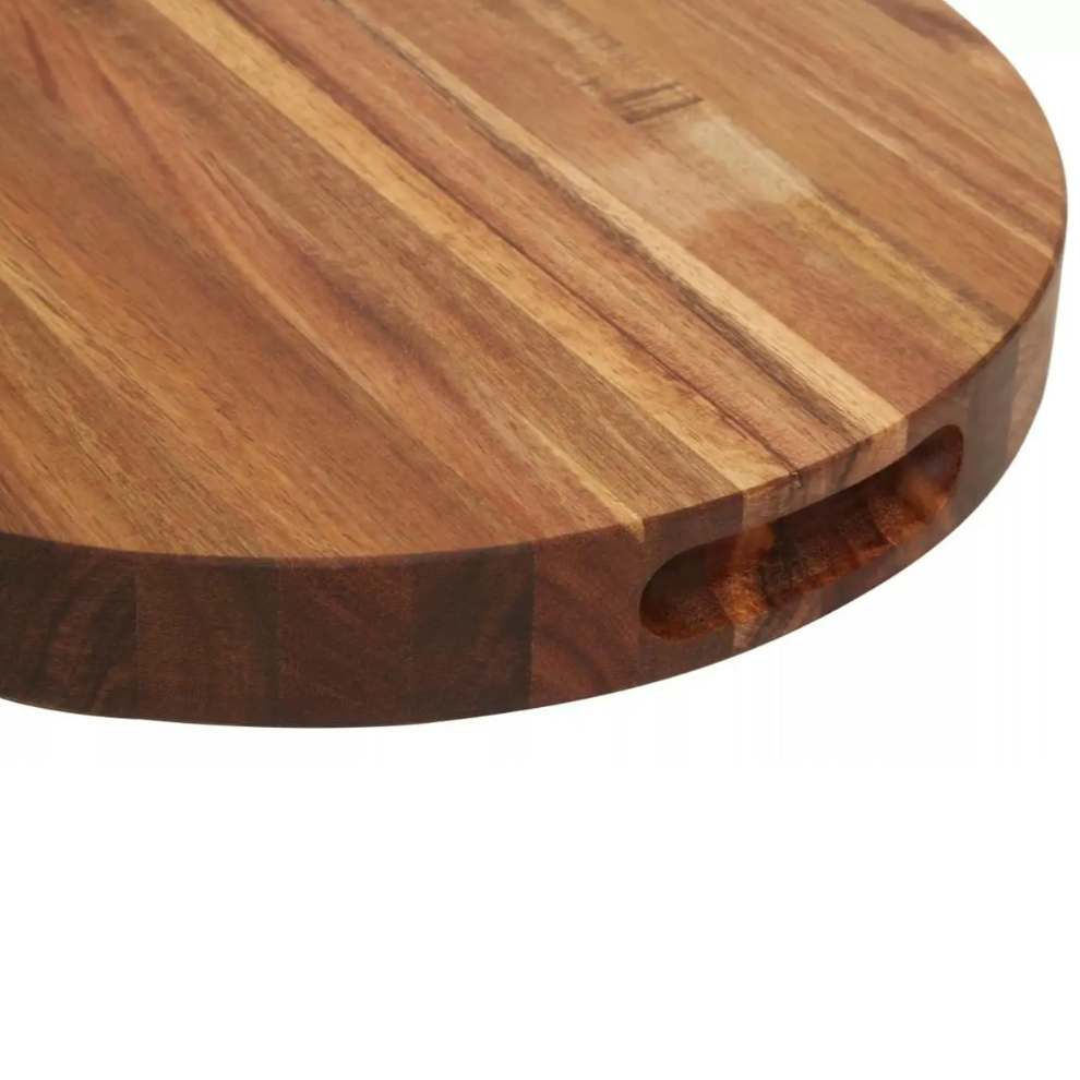 Solid Wood Round Chopping and Serving Board by Camden and Co