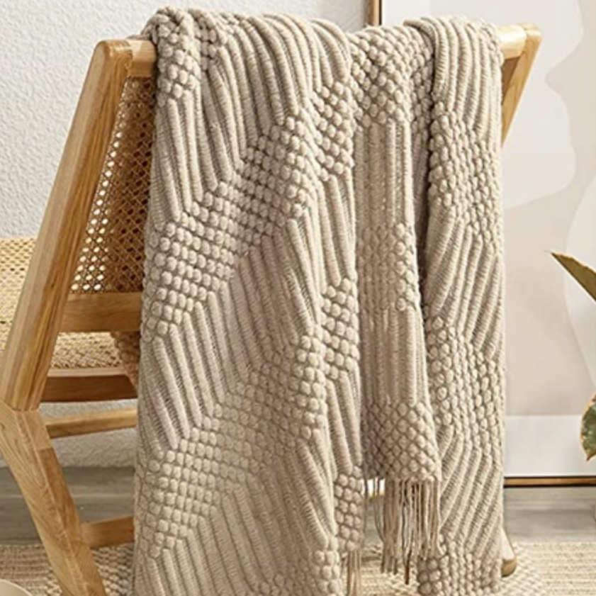Tassel throw blanket hotsell