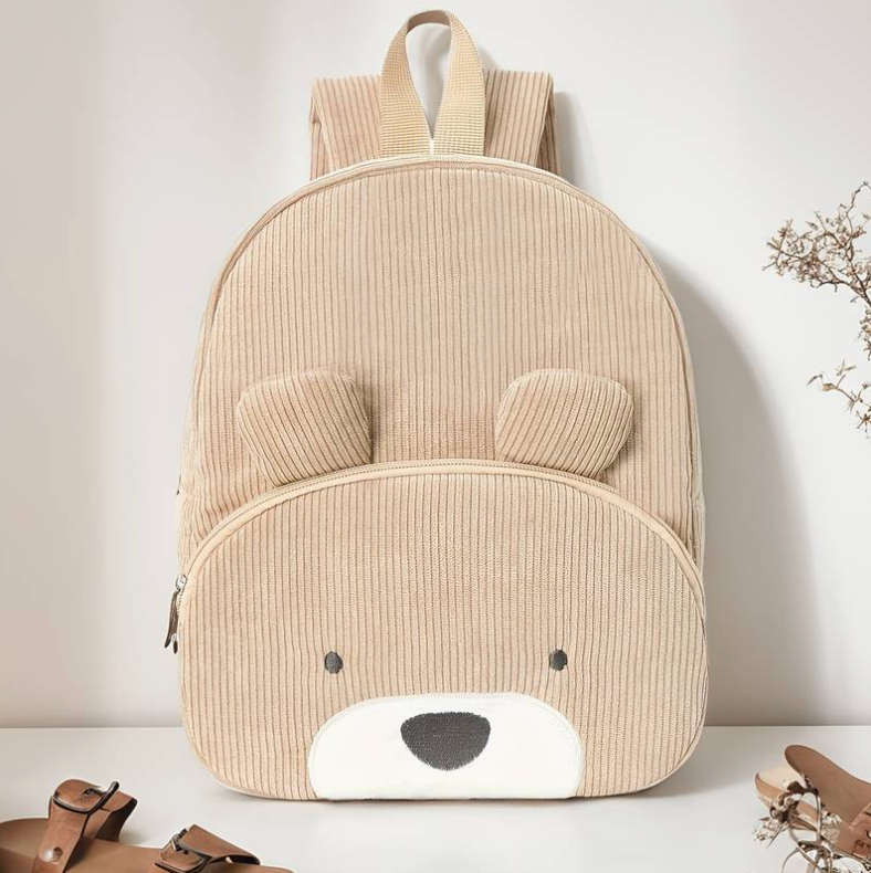 Children's corduroy backpack