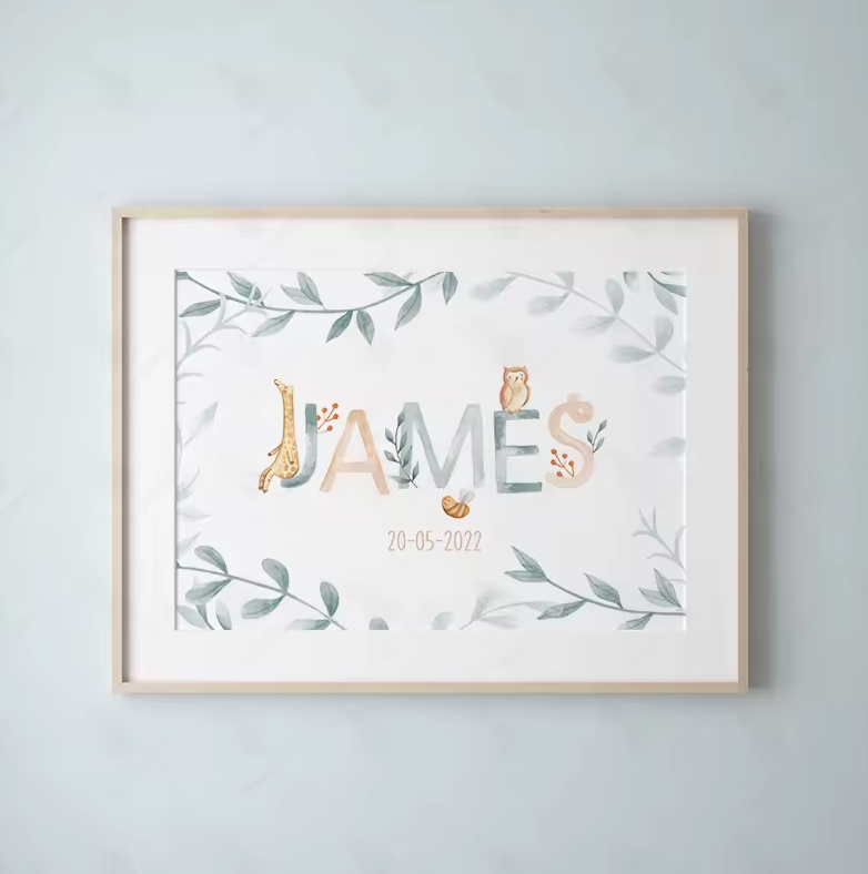 Personalised nursery print