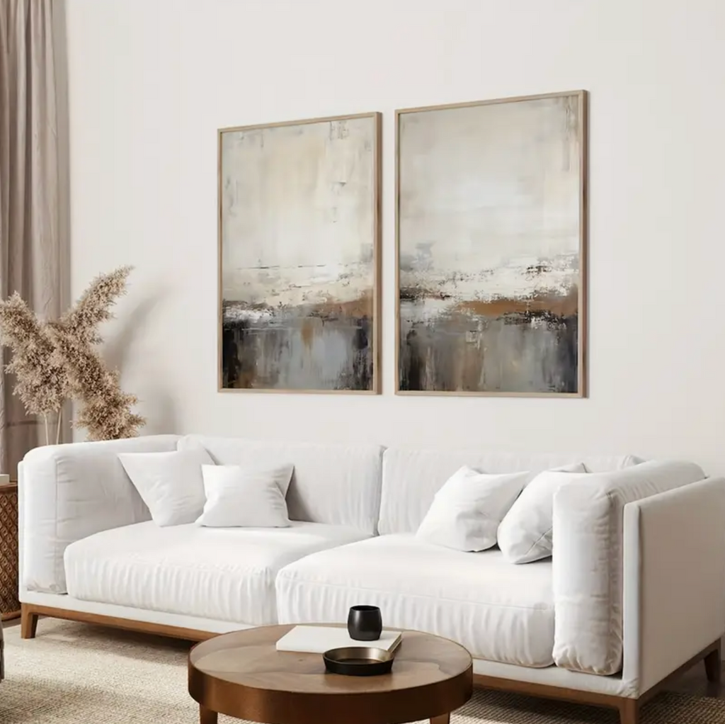 Set of 2 Minimalist Abstract Landscape Wall Art Prints Camden and co