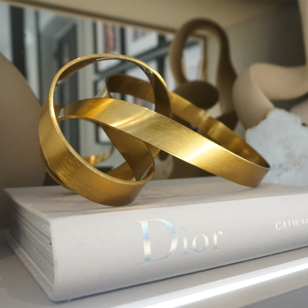 Gold Knot Sculpture Decorative Ornament | Camden & Co Luxury Homeware