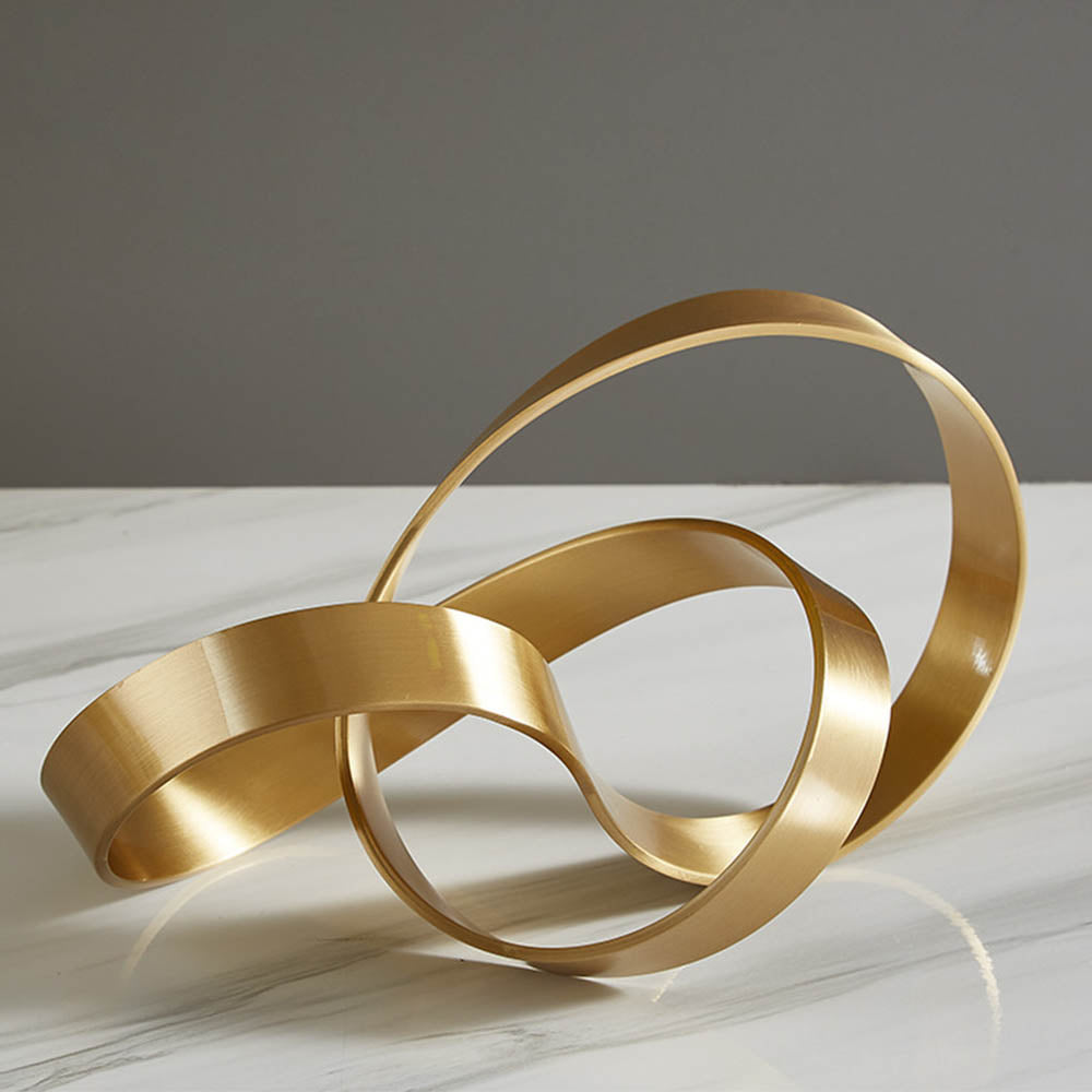Gold Knot Sculpture Decorative Ornament | Camden & Co Luxury Homeware
