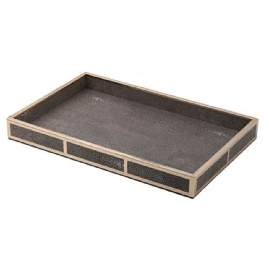 Gold and Grey Leather Tray | Camden And Co