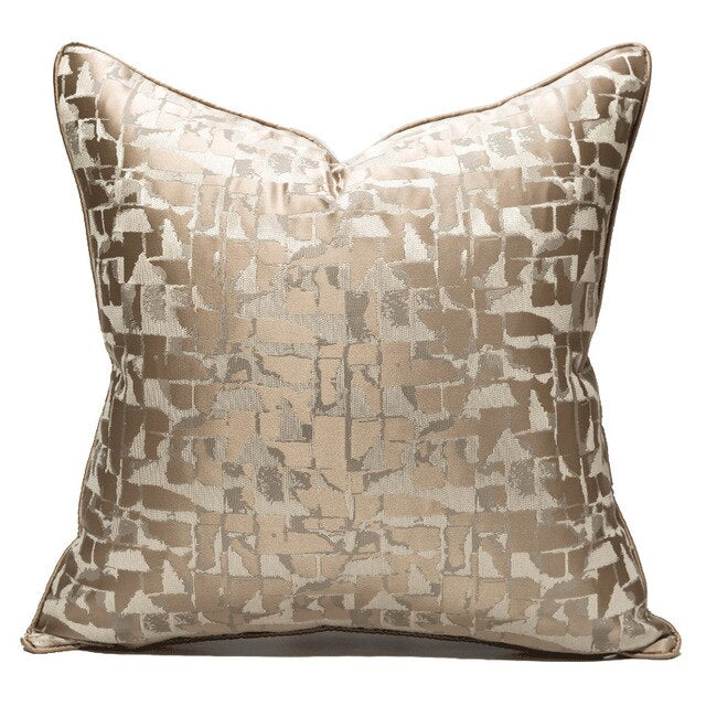 Bronze Distressed Geometric Luxury Cushion | Camden & Co