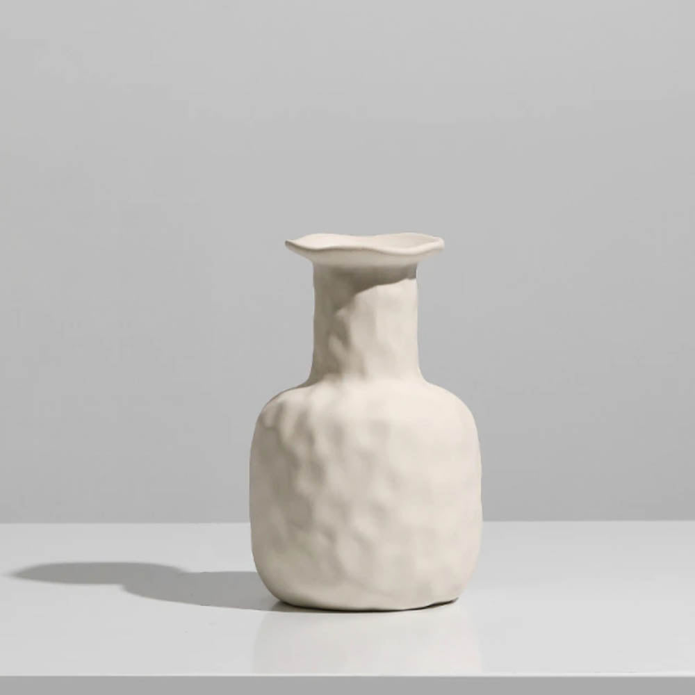Athens Minimalist Nordic Neutral Clay Textured Vase
