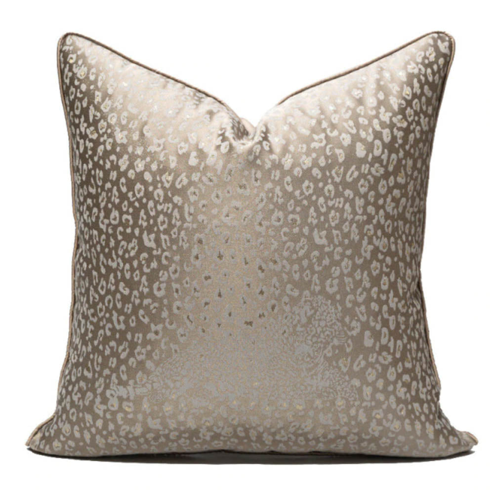 Bronze Beige Leopard Embossed Luxury Sofa and Bedroom Cushion and Cushion Cover | Camden&Co